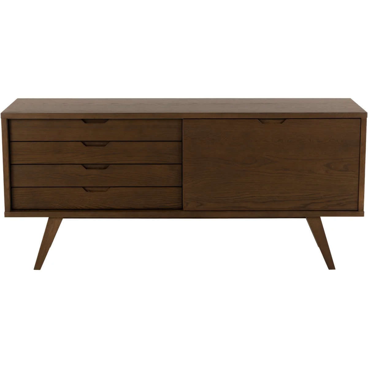 A-Line Sideboard with 4 Drawers and Sliding Door - Smoked Oak – image 3