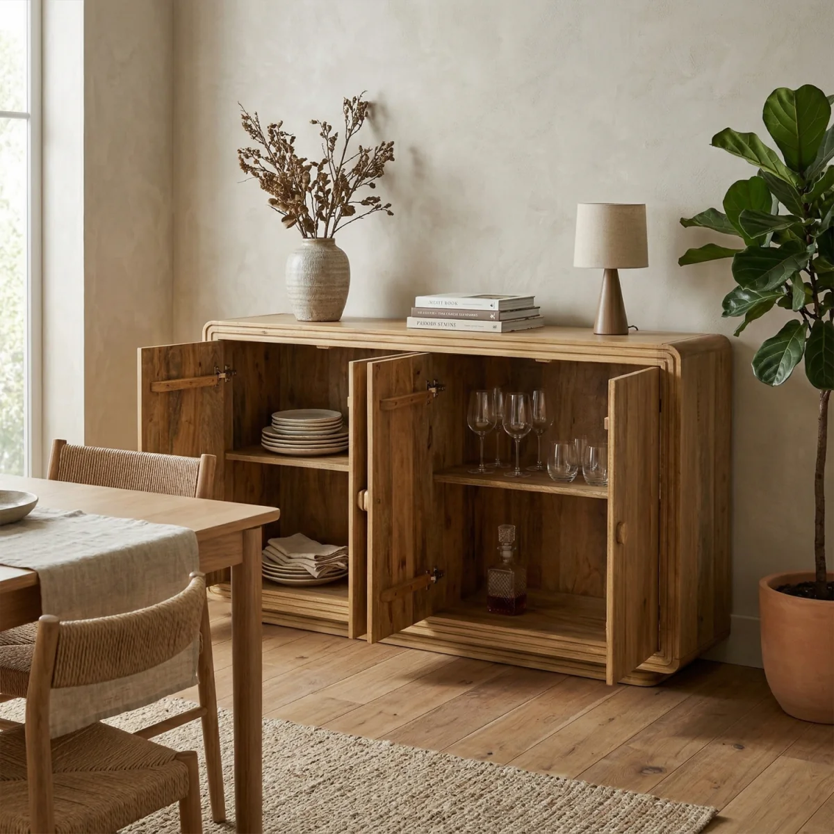 Harper 4 Door Sideboard - Natural – image 3
