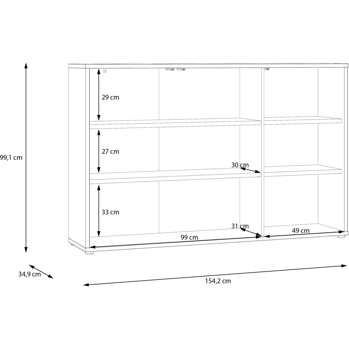 Alice Springs 3 Door Sideboard with Push-Open Doors in Sand - Terracotta – image 11