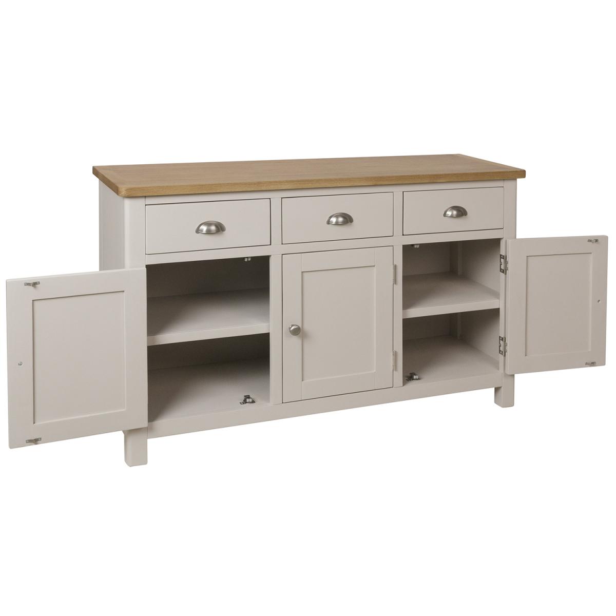 Cambridge 3 Door Sideboard - Dove Grey – image 4
