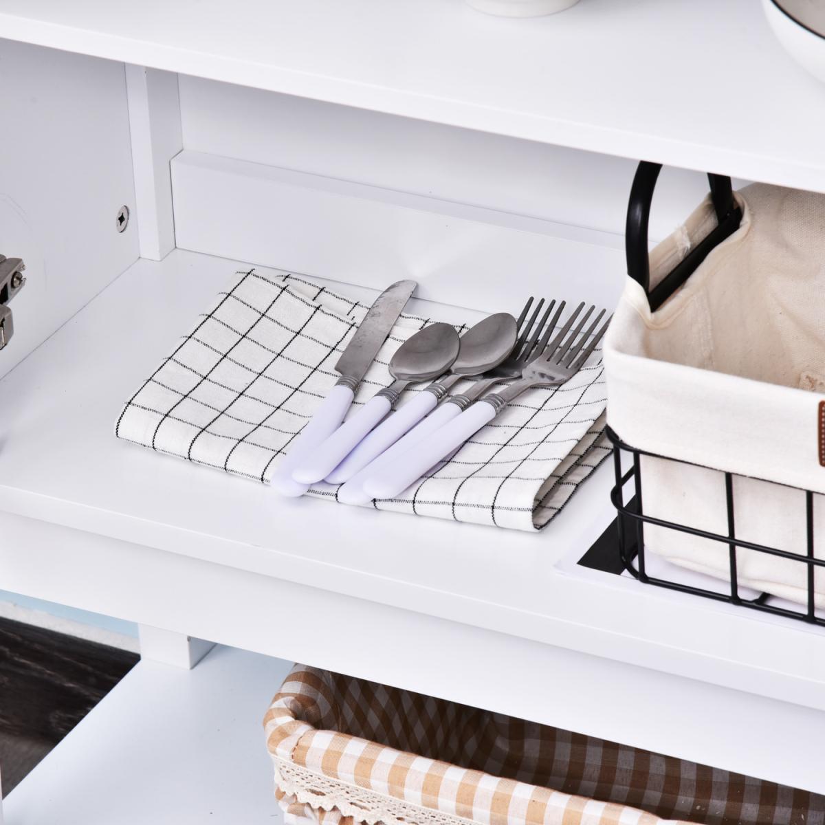 Sturdy Kitchen Storage Sideboard Cabinet - White – image 11