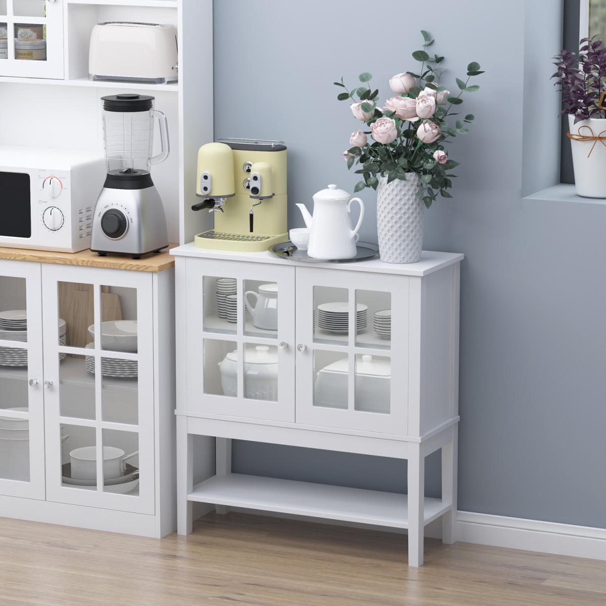 Sturdy Kitchen Storage Sideboard Cabinet - White – image 12