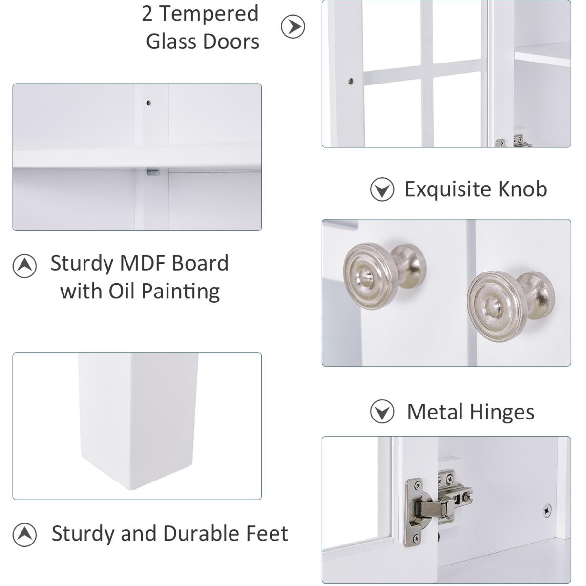 Sturdy Kitchen Storage Sideboard Cabinet - White – image 5