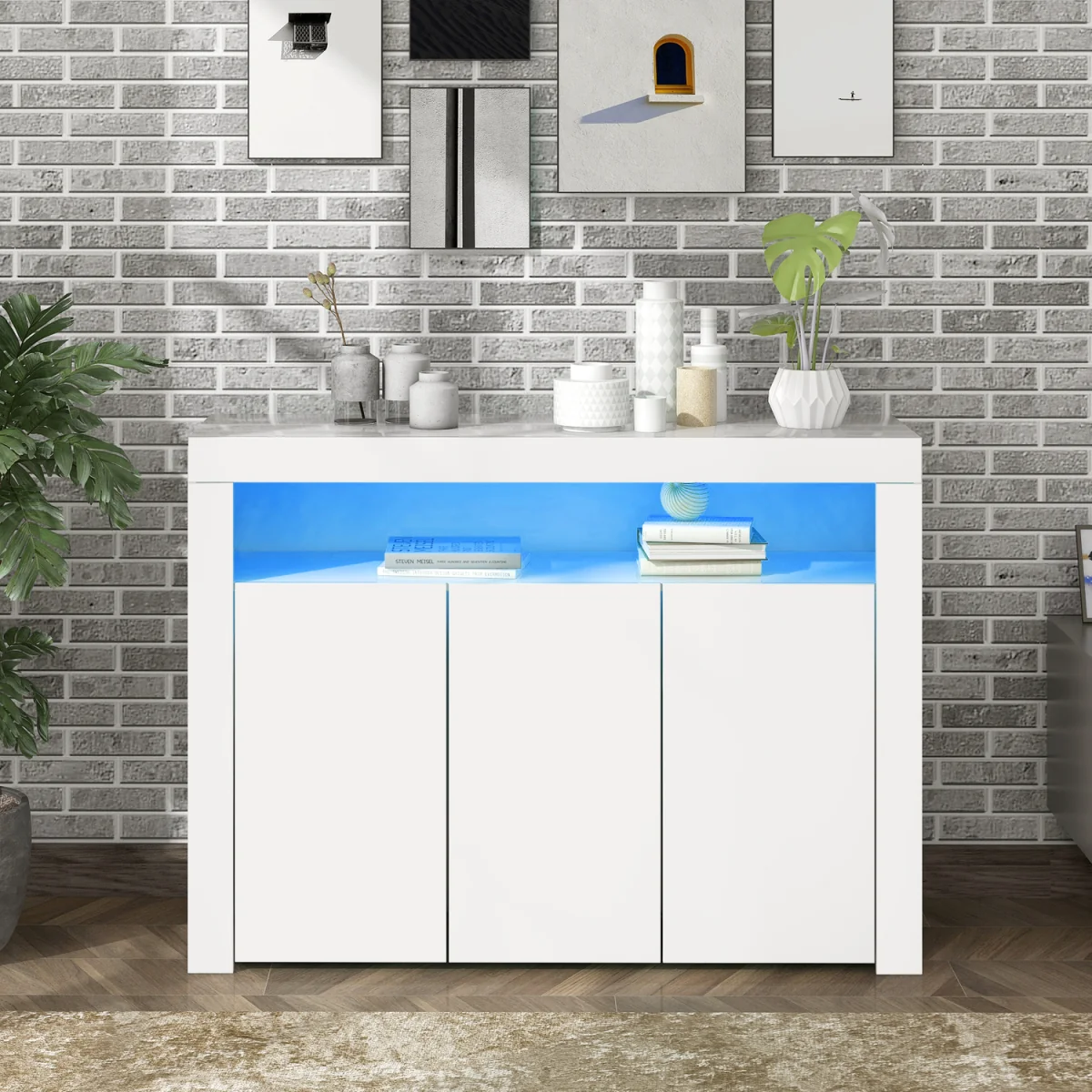 High Gloss Sideboard Buffet Unit – image 1