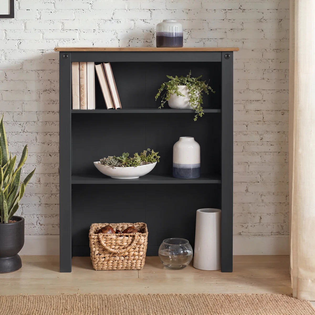 Mercers Furniture Corona Charcoal Small Dresser Top - Charcoal Grey