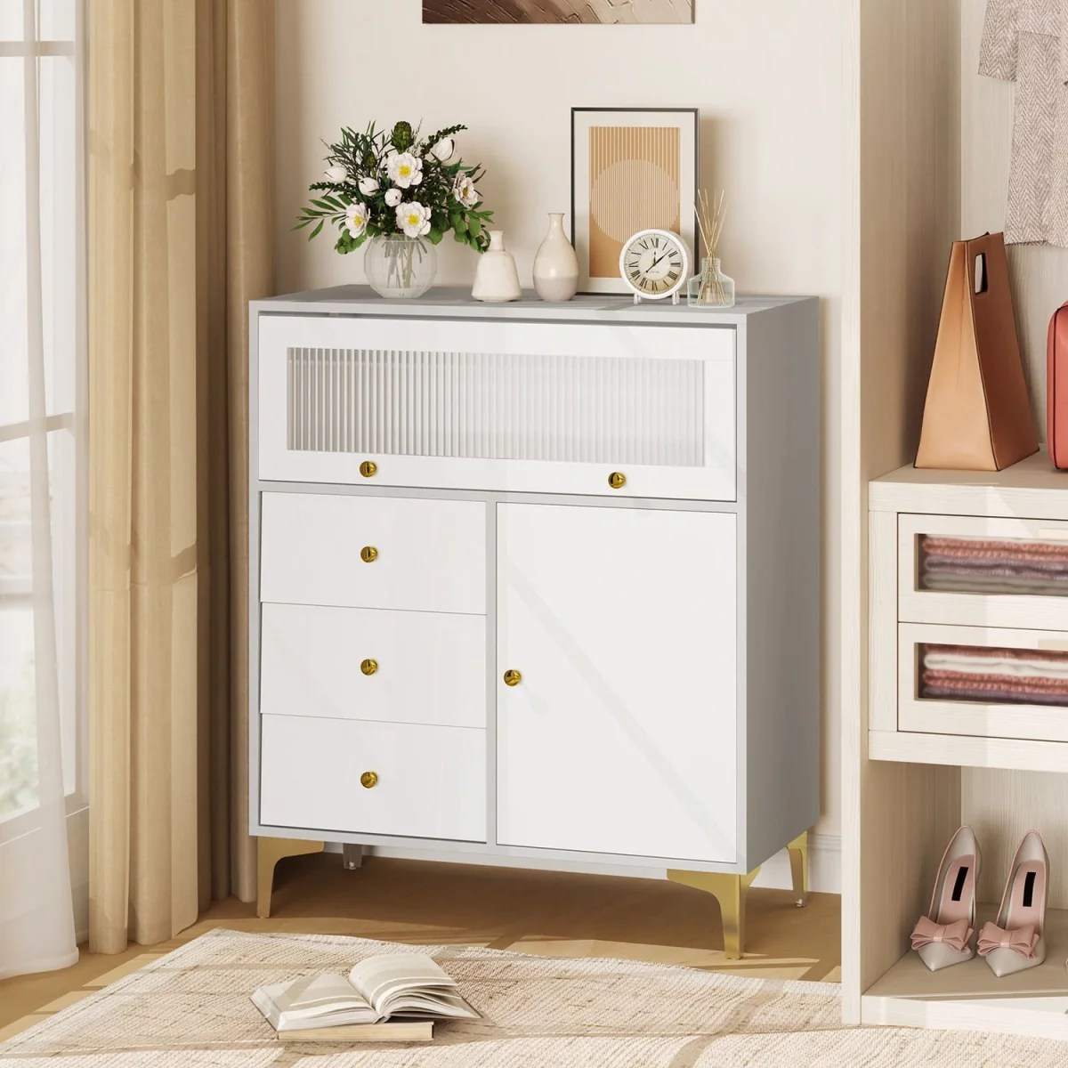 Multi-Drawer Bedroom Storage Chest - Grey – image 4