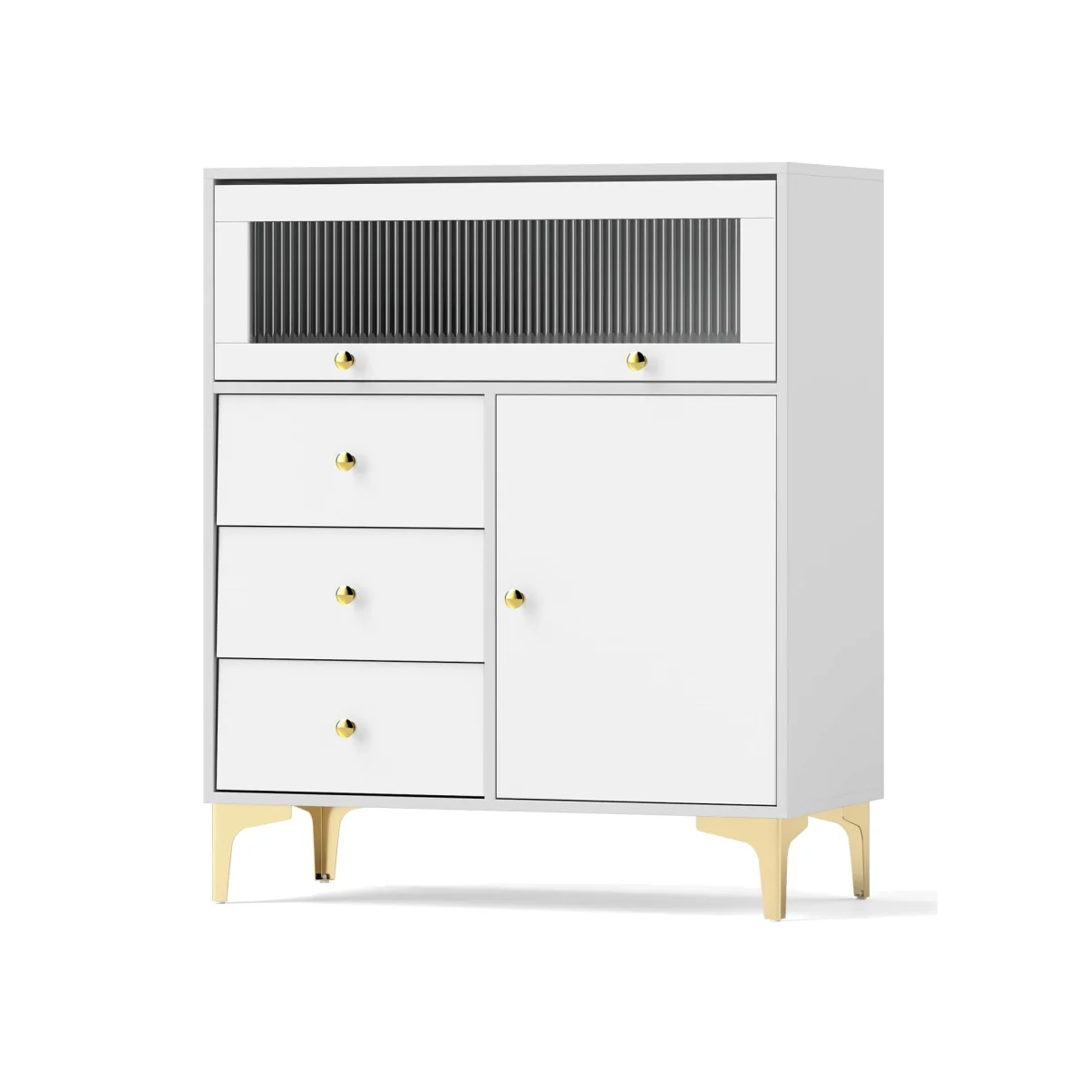 Multi-Drawer Bedroom Storage Chest - Grey – image 1