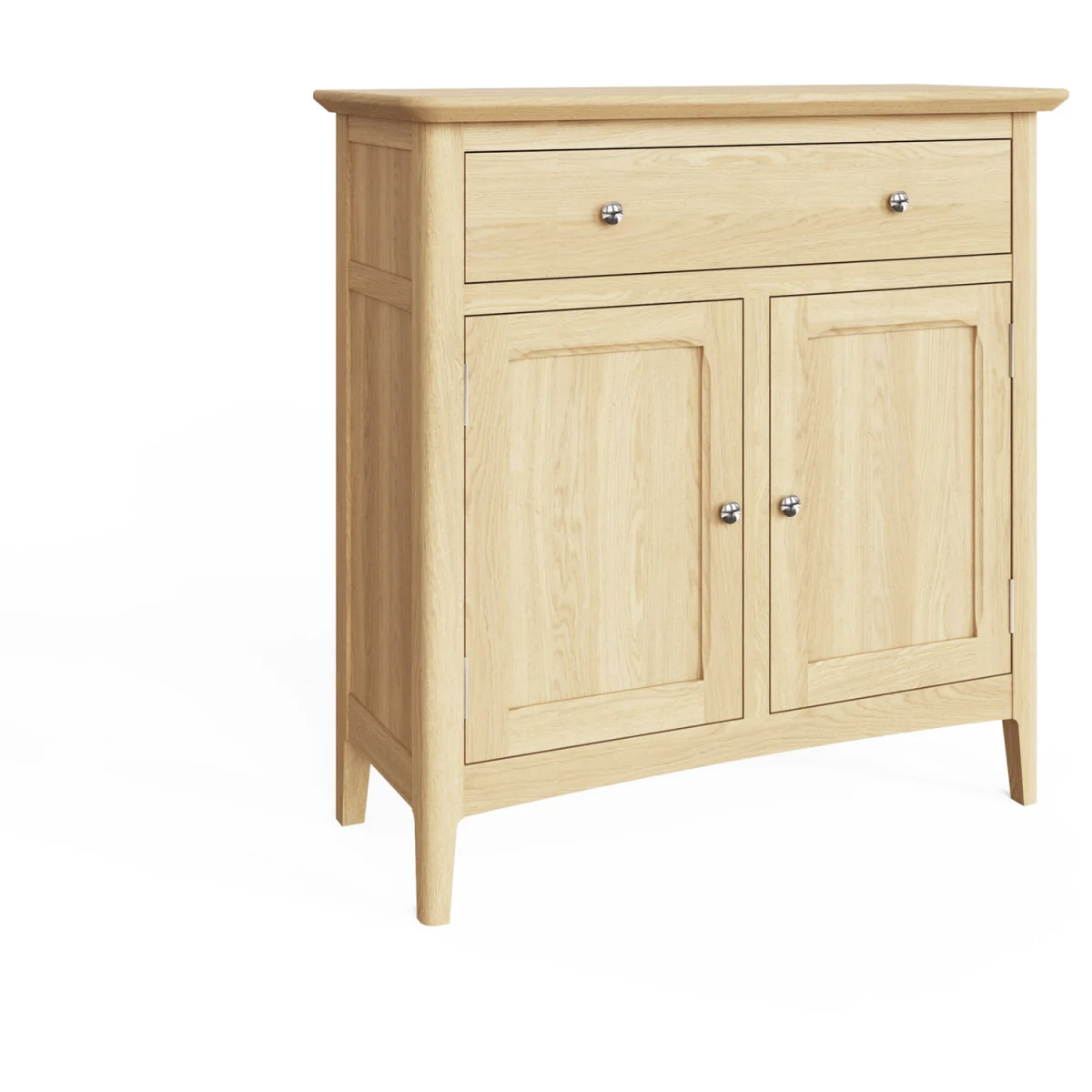 Ash 2 Door 1 Drawer Sideboard Ready Assembled Brushed Handles - Ash – image 7
