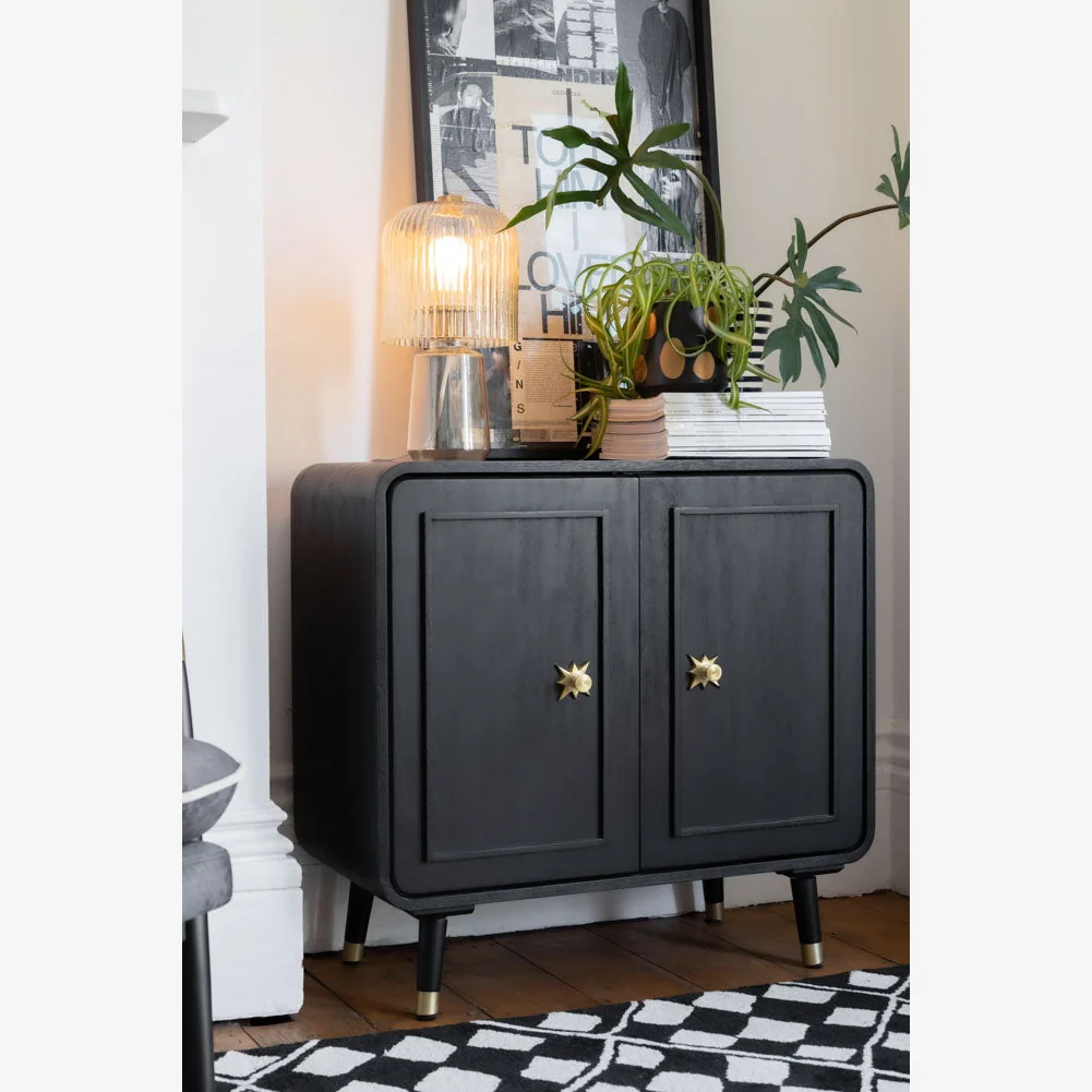 Black & Gold Ringo Small Sideboard