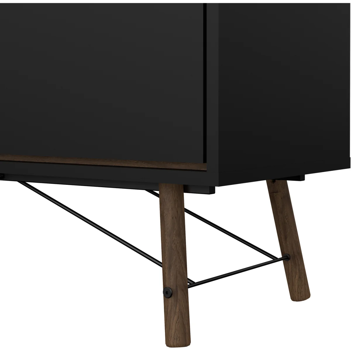 Ry Sideboard 2 Doors 2 Drawers in Matt Black Walnut - Black Walnut – image 5