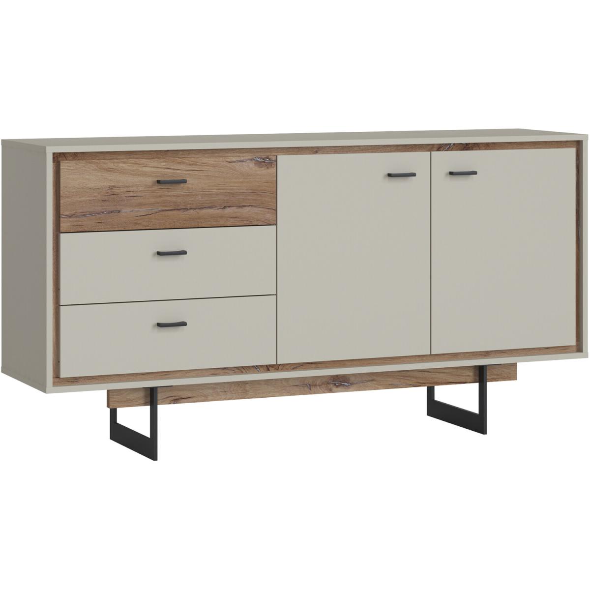 Rivero Open Shelf Sideboard - Oak & Grey – image 3