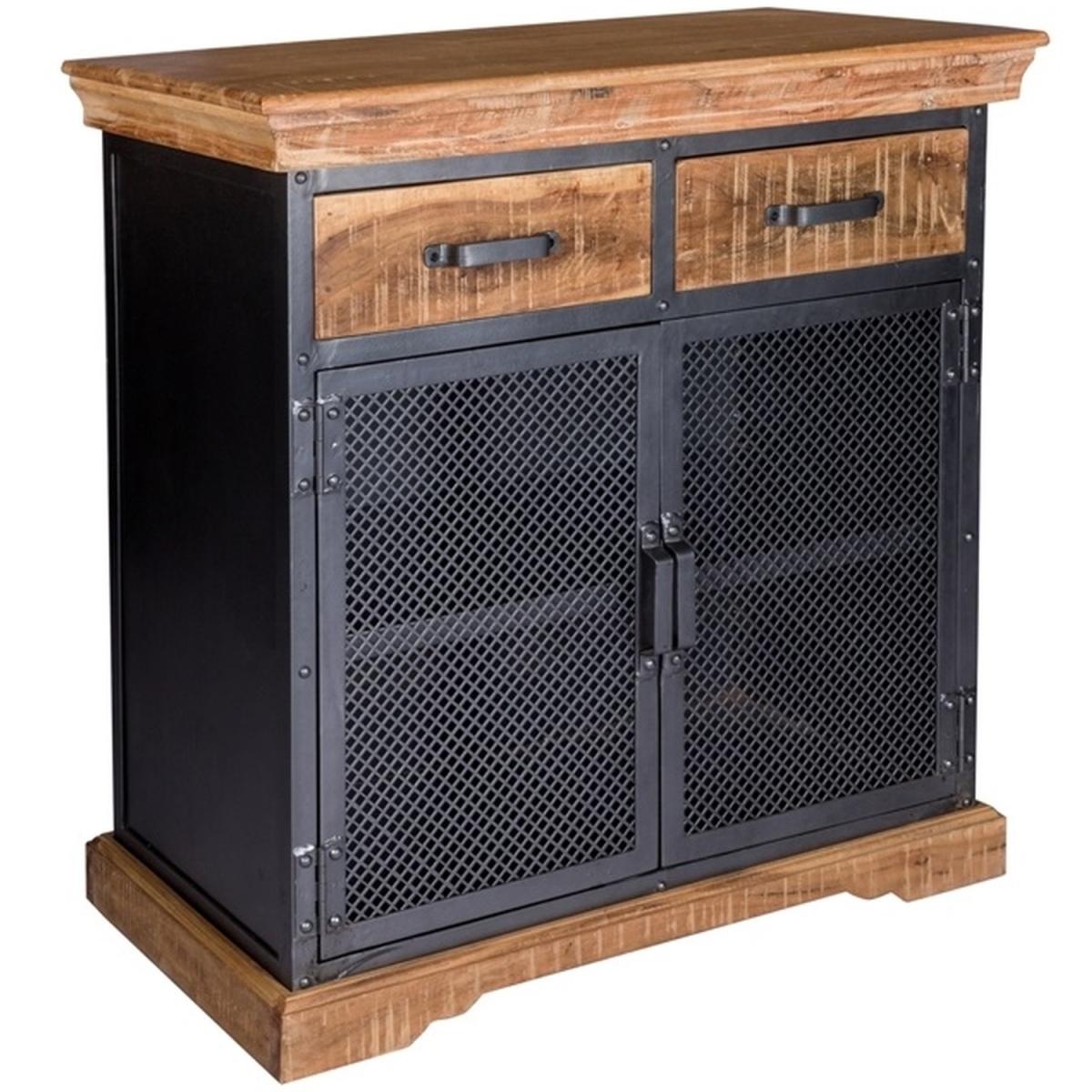 Cosmopolitan Industrial 2 Drawer Sideboard  - Light Wood – image 4