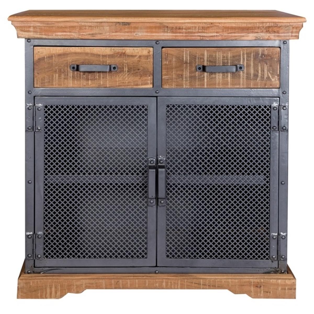 Cosmopolitan Industrial 2 Drawer Sideboard  - Light Wood – image 5
