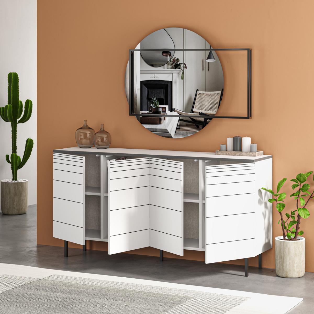 Arya Console Sideboard Display Unit White - White – image 4