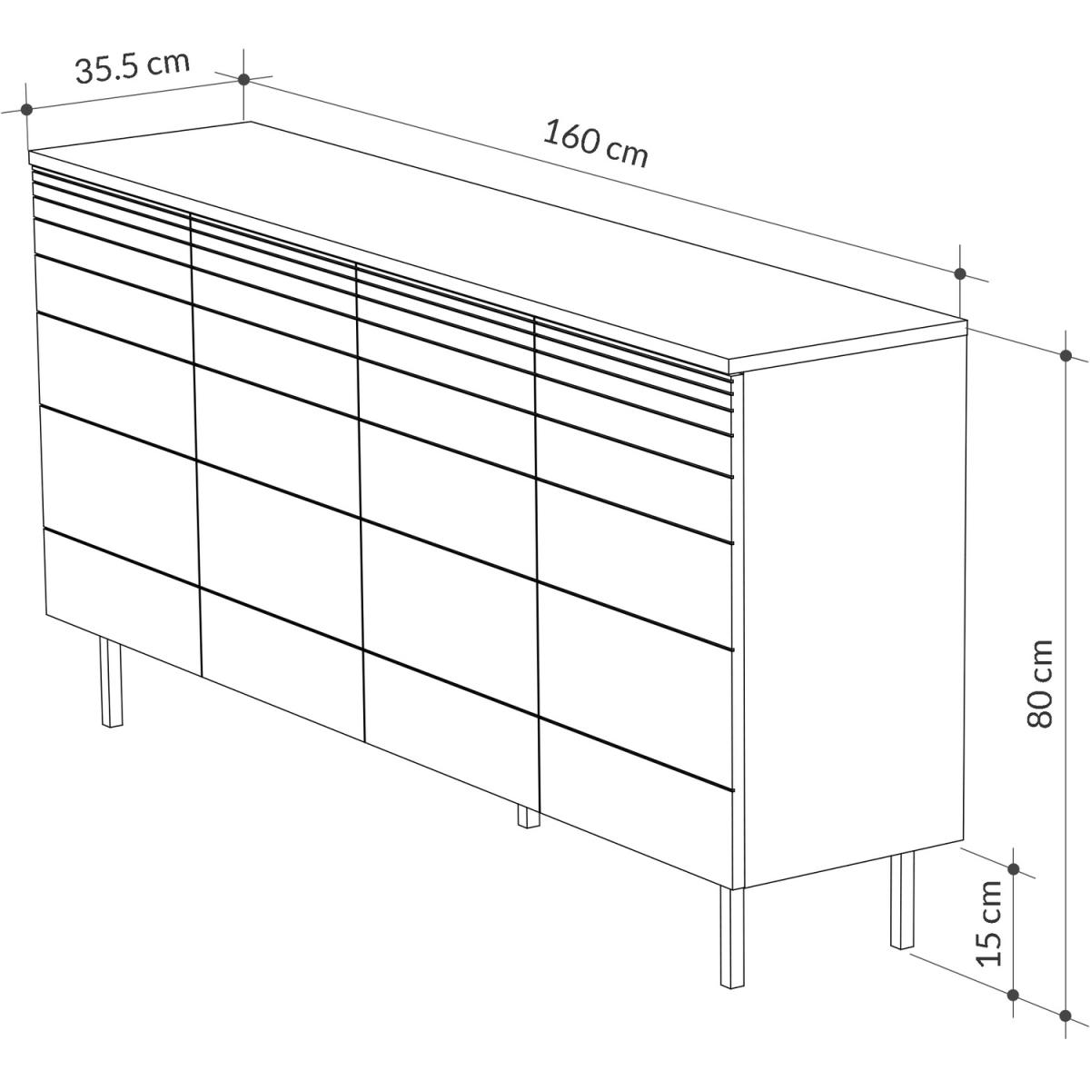Arya Console Sideboard Display Unit White - White – image 5