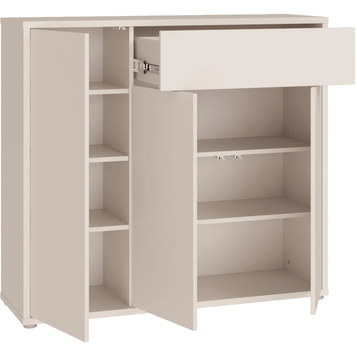 Alice Springs Sideboard with 3 Doors Push-Open & 1 Drawer Push-Open in Sand - Sand – image 4