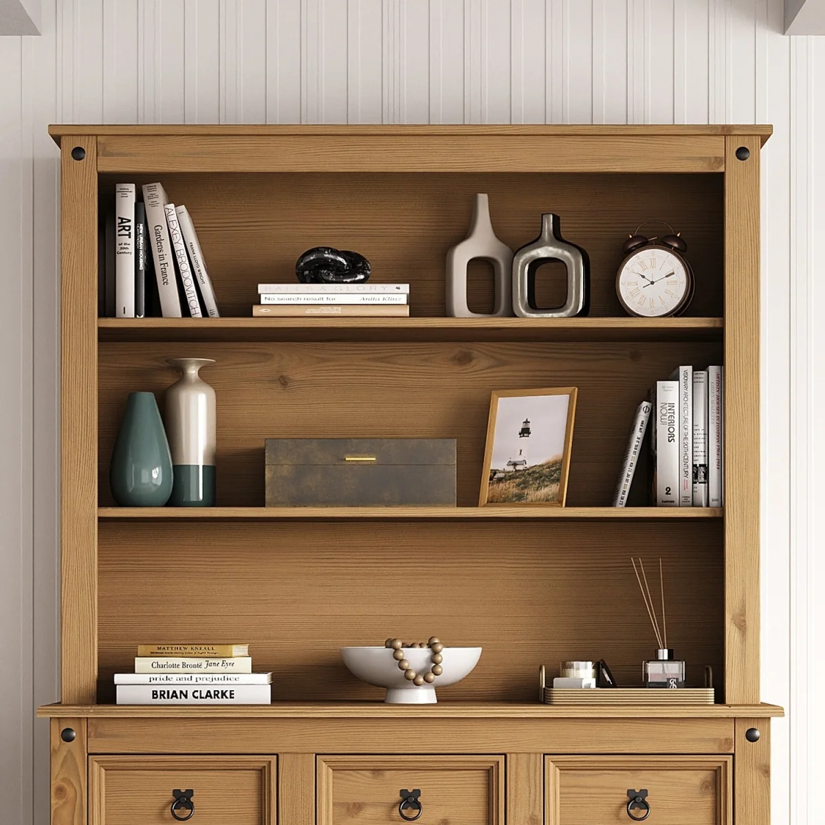 Corona Sideboard Hutch Welsh Dresser Top Large - Brown – image 2