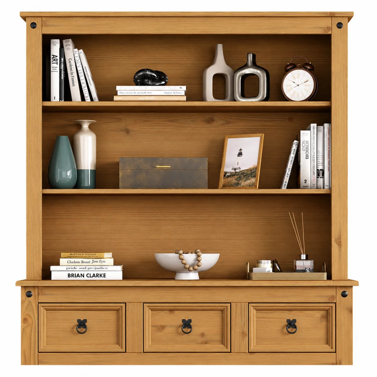 Corona Sideboard Hutch Welsh Dresser Top Large - Brown – image 7
