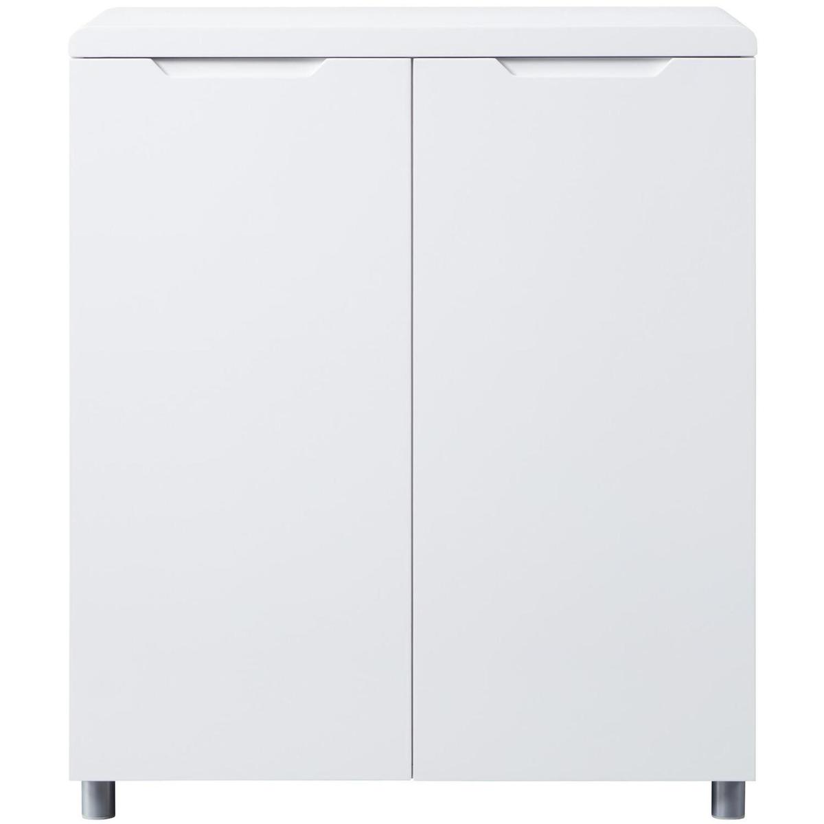 Highbridge 2 Door High Gloss Compact Sideboard Storage Unit - White - White – image 5