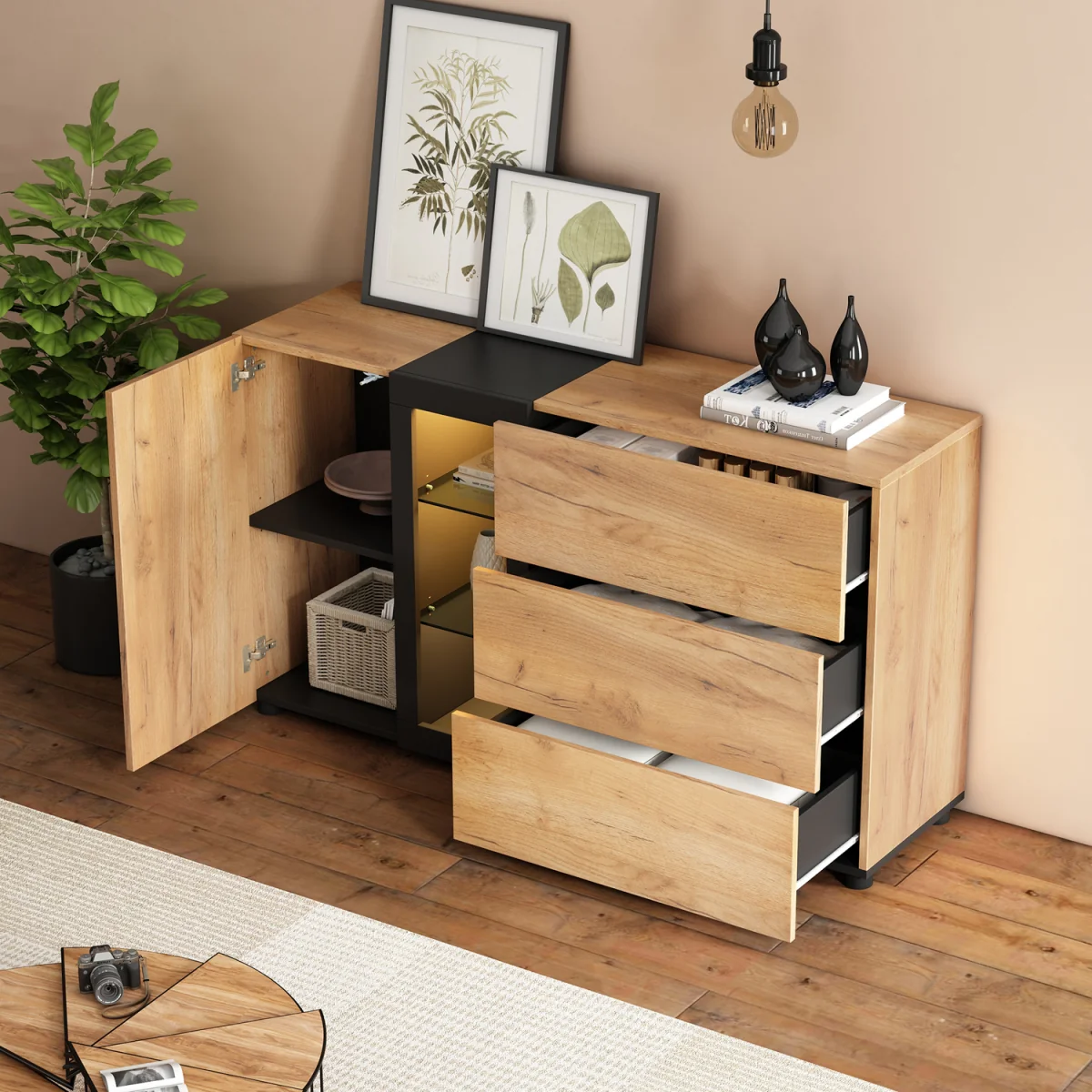 Sideboard with Glass Display Cabinet – image 4