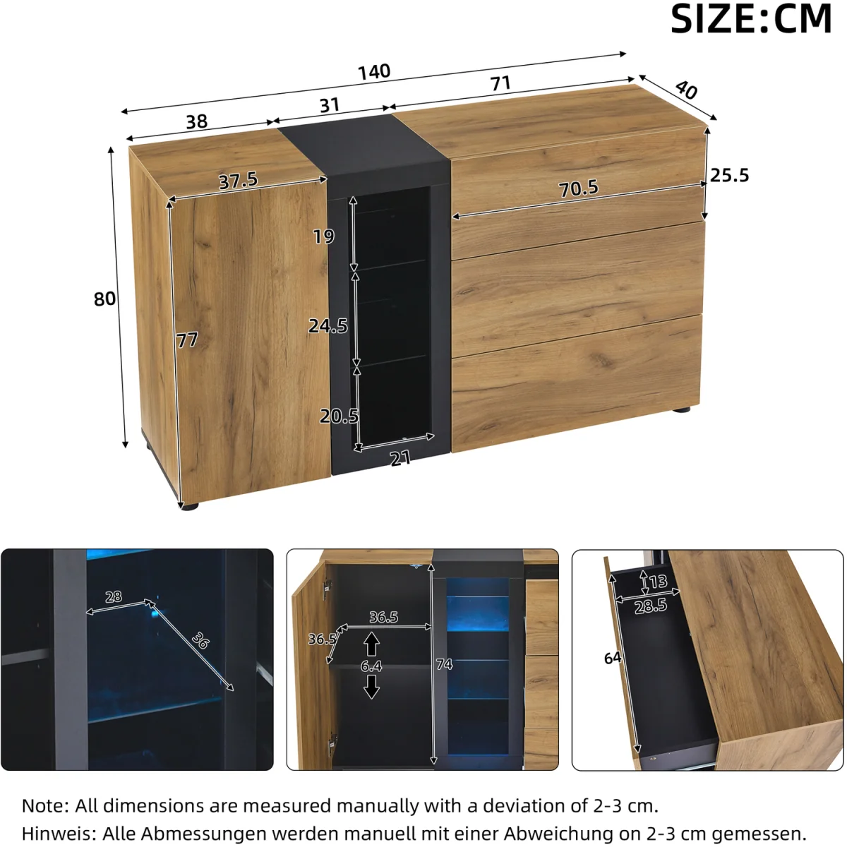 Sideboard with Glass Display Cabinet – image 5