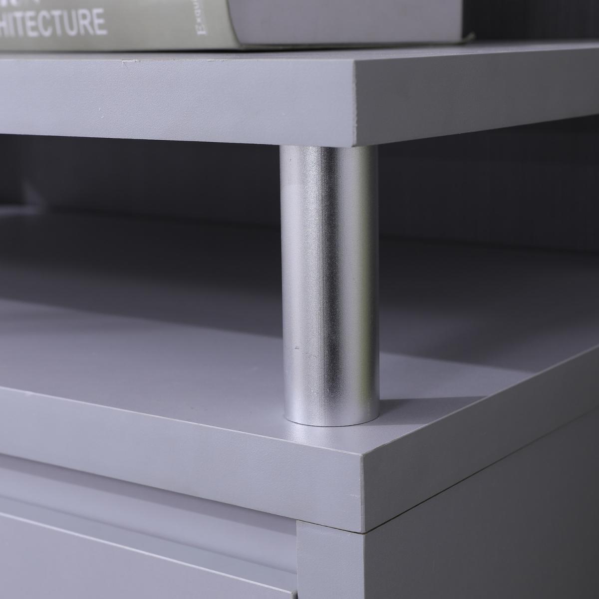 HMD Modern Storage Sideboard with 2 Doors and Shelf - Grey – image 3