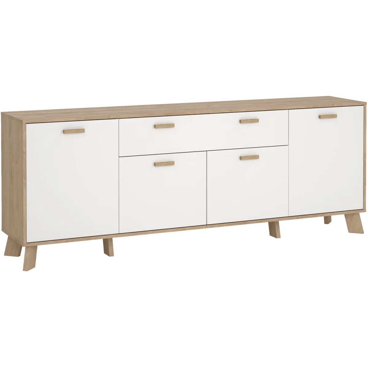 Ikast Sideboard 4 Doors + 1 Drawer in Jackson Hickory and White - Jackson Hickory & White – image 3