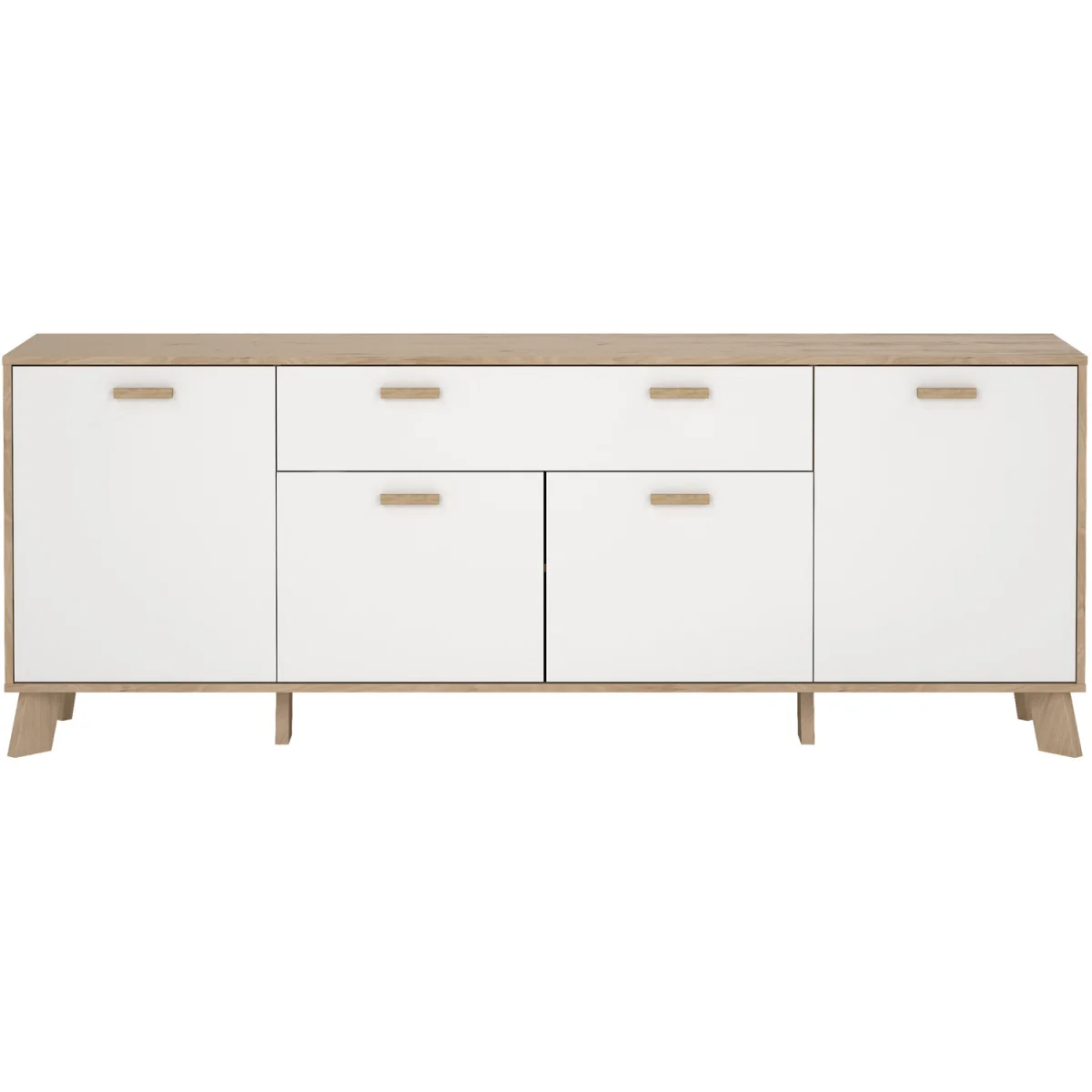 Ikast Sideboard 4 Doors + 1 Drawer in Jackson Hickory and White - Jackson Hickory & White – image 4