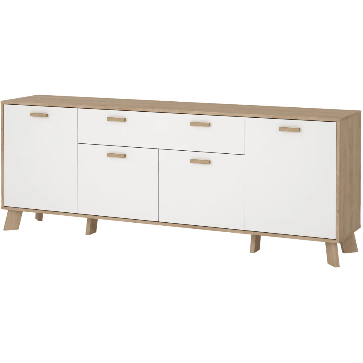 Ikast Sideboard 4 Doors + 1 Drawer in Jackson Hickory and White - Jackson Hickory & White – image 5