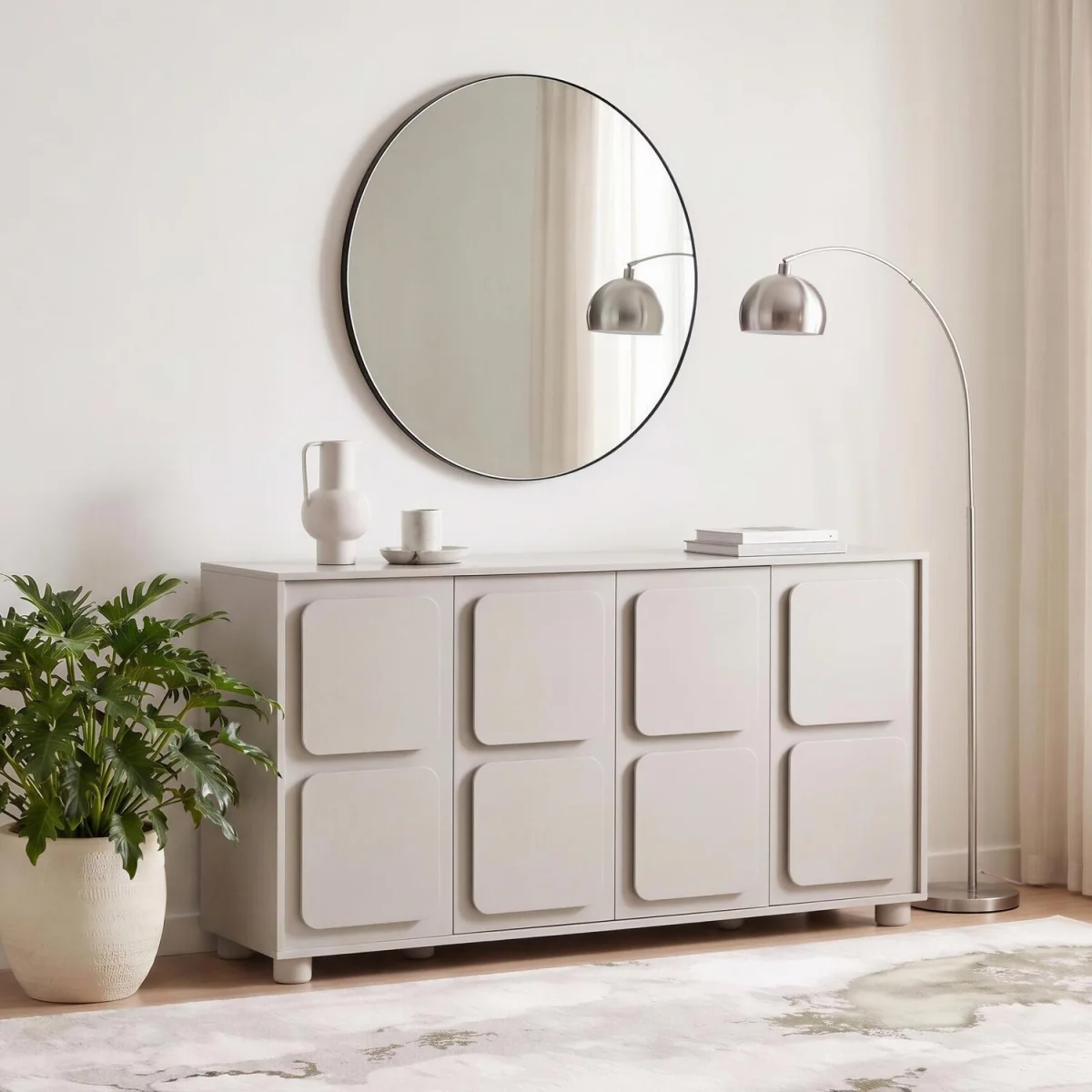 Selene Melamine Sideboard - Cream / 165cm – image 1