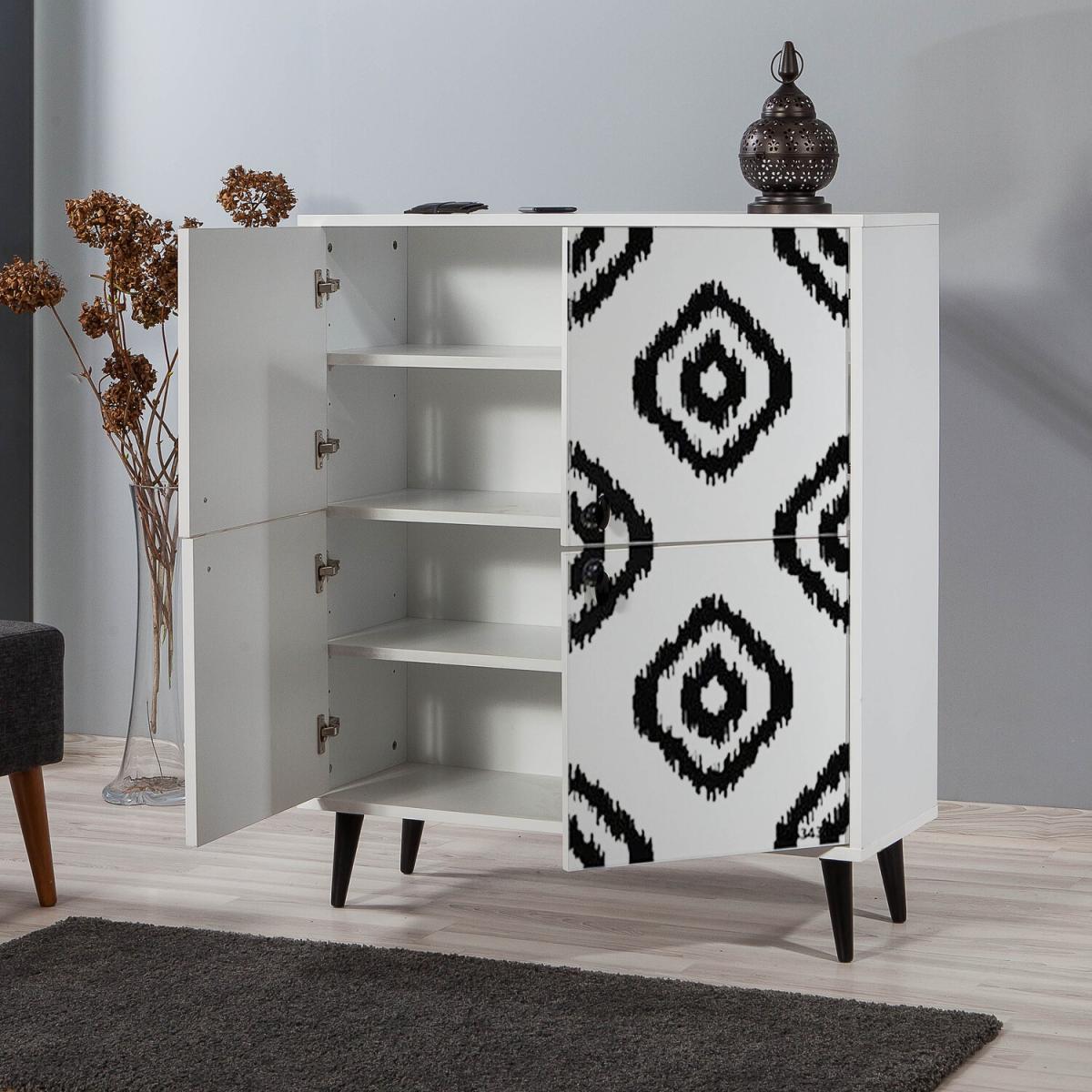 Moroccan Sideboard with Solid Wooden Legs - White – image 5