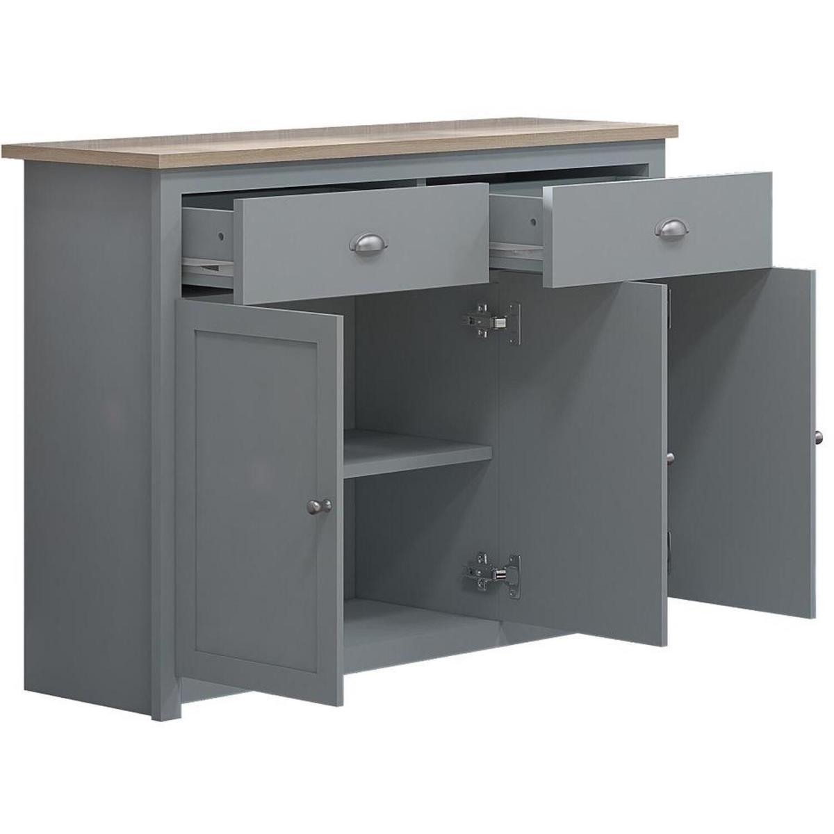 Traditional Large Grey Sideboard - Grey – image 3