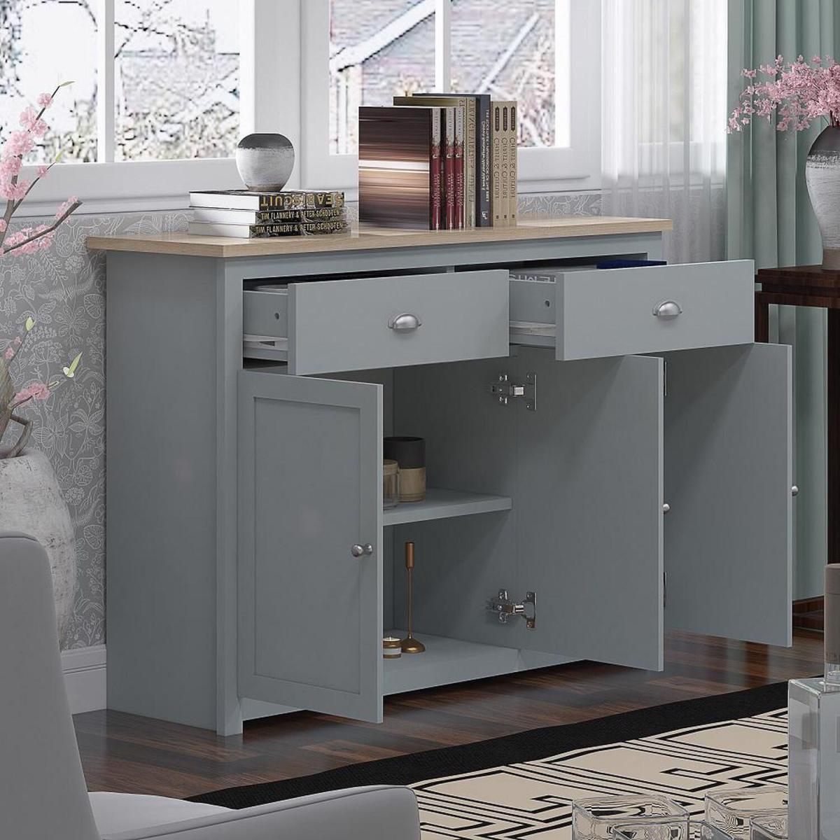 Traditional Large Grey Sideboard - Grey – image 5