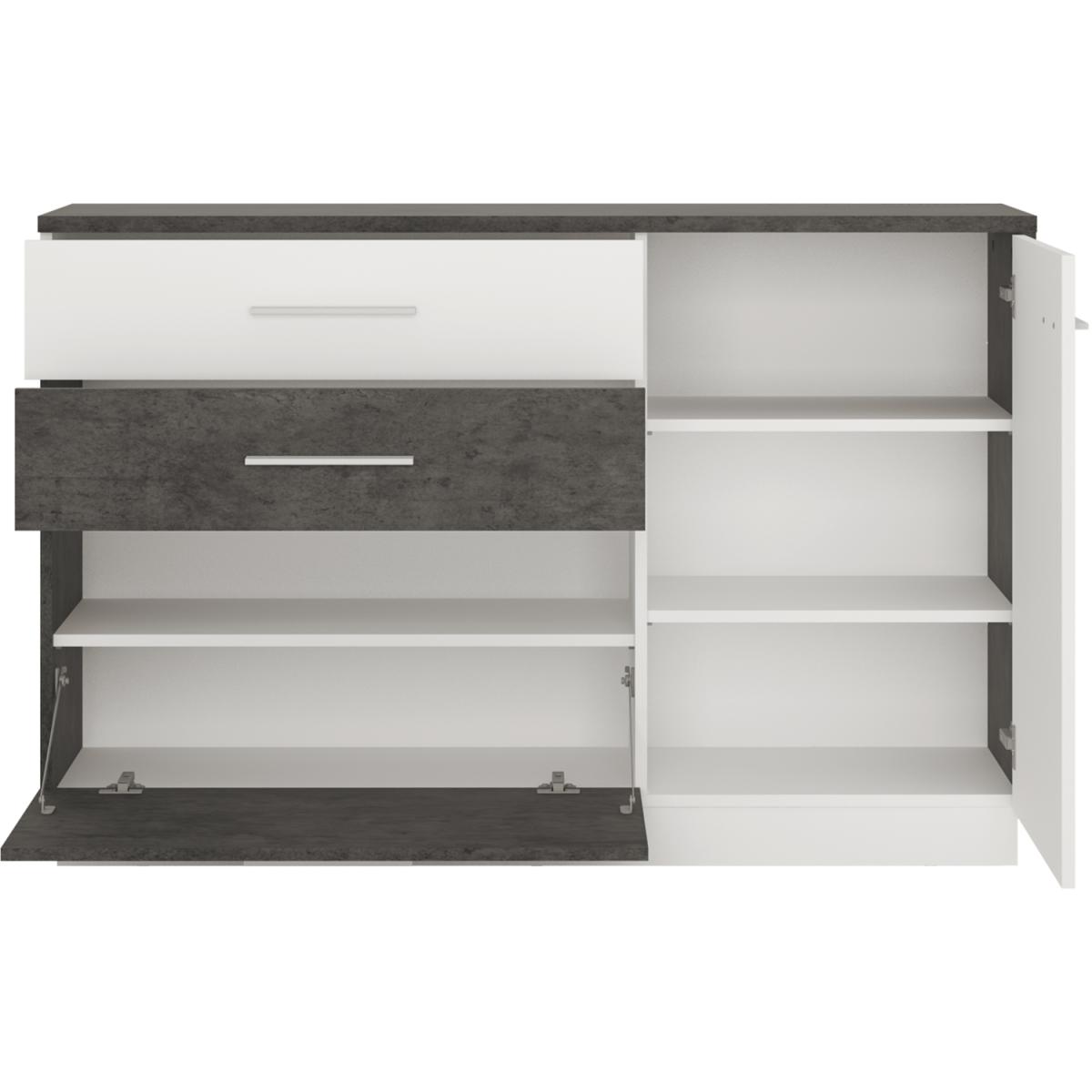 Alabana One Door Two Drawer One Compartment Sideboard - Slate Grey and White – image 6