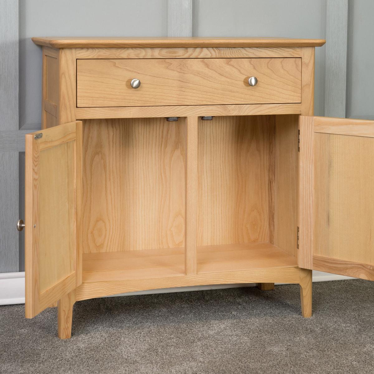 Small Sideboard With 1 Drawer and 2 Doors - Brown – image 2