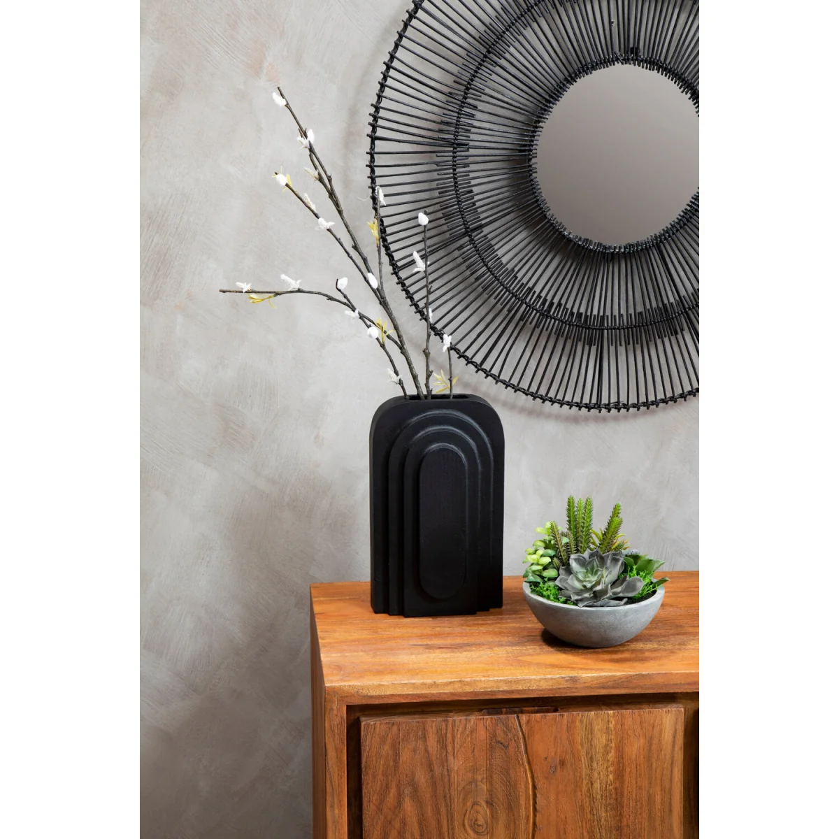 Simla Acacia Wood 1 Door and 3 Drawers Sideboard – image 2