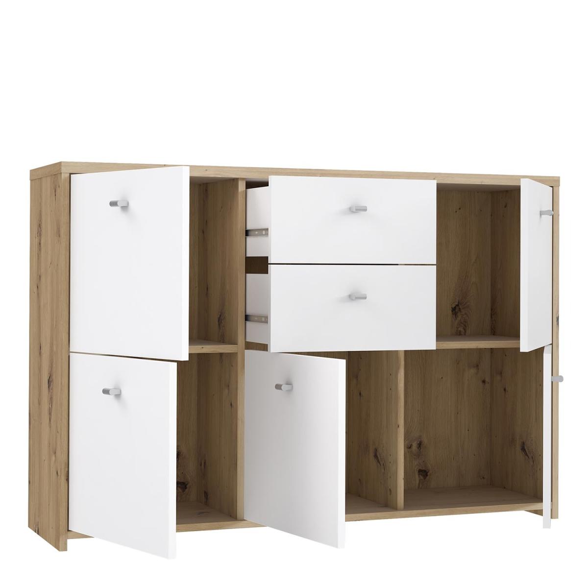 Best 2-Drawer 5-Door Storage Chest - White – image 5
