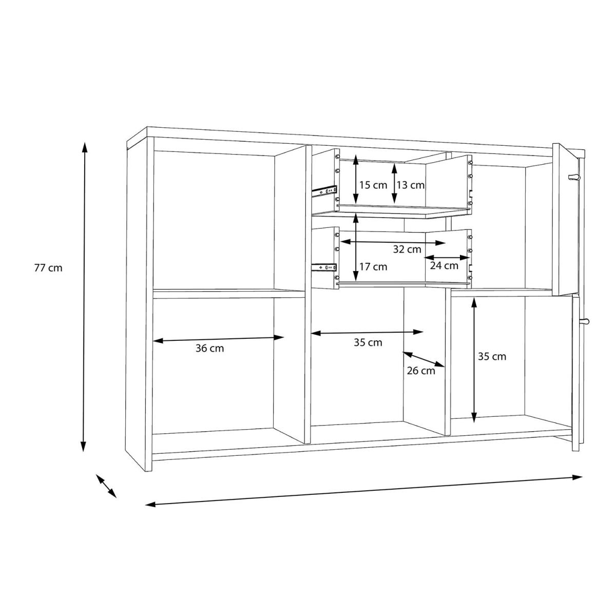 Best 2-Drawer 5-Door Storage Chest - White – image 9