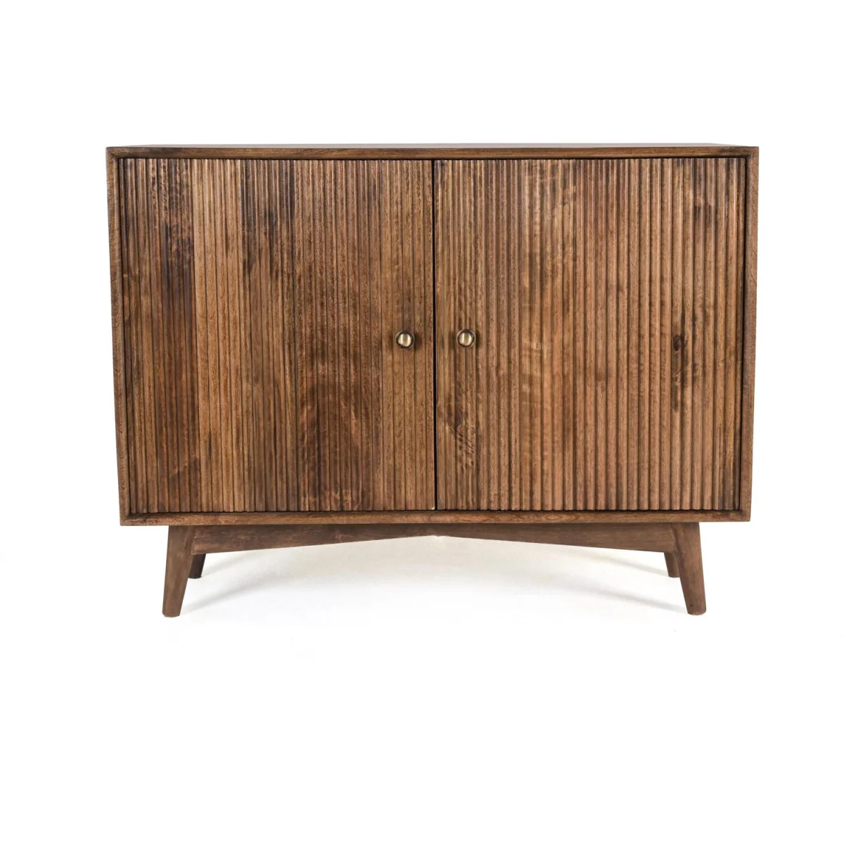 Solid Mango Wood Sideboard Cabinet - Dark Brown – image 3