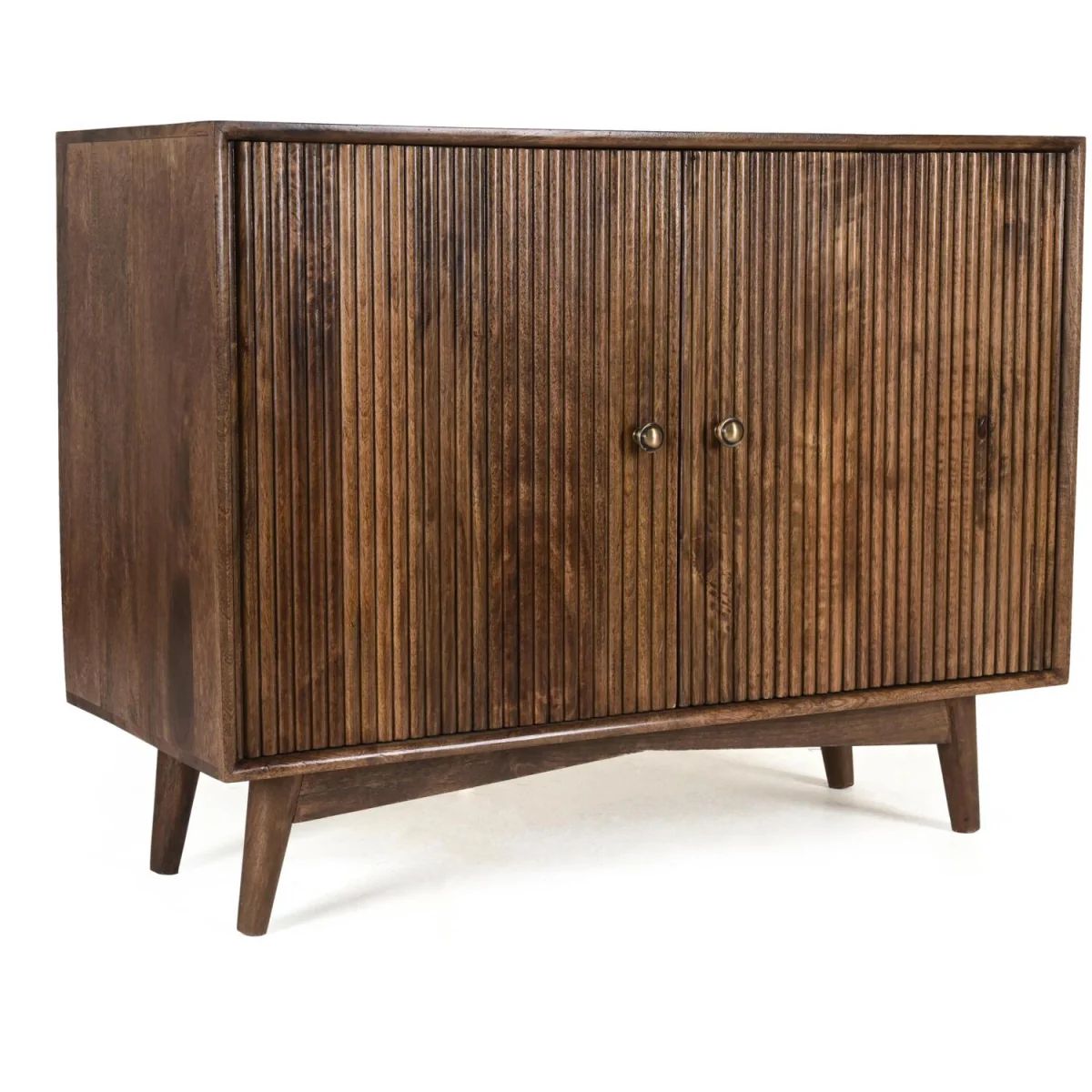 Solid Mango Wood Sideboard Cabinet - Dark Brown – image 4