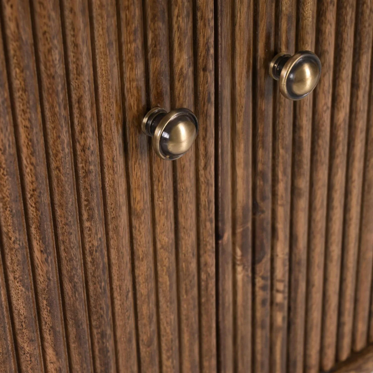 Solid Mango Wood Sideboard Cabinet - Dark Brown – image 5