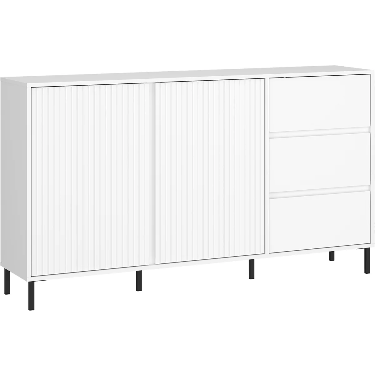 Avenale Sideboard 2 Door 3 Drawer in Alpine White High Gloss - White – image 3
