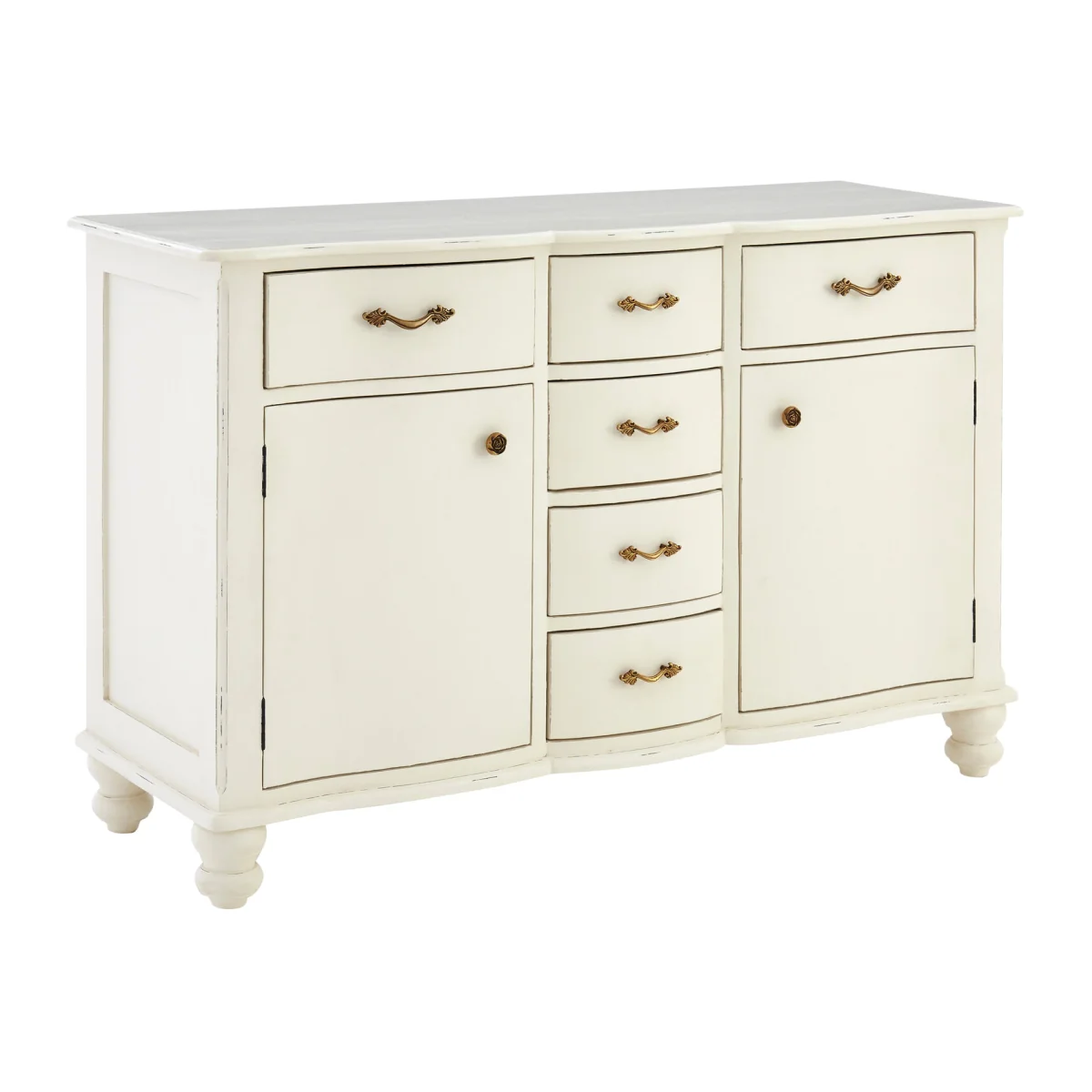 Loire 6 Drawer White Sideboard – image 1