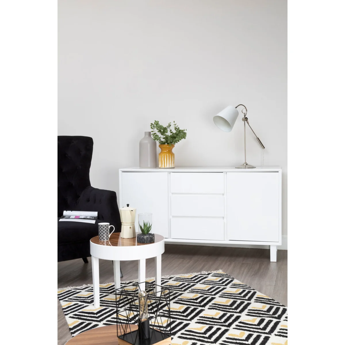 Moritz White High Gloss Sideboard - White – image 2