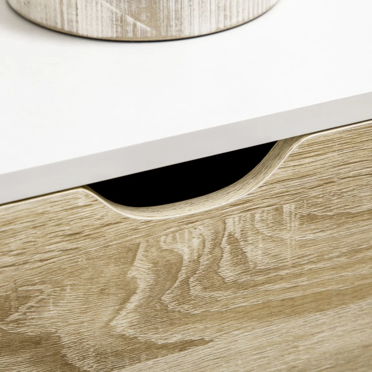 Diha White and Natural Scandi Sideboard - 1 Drawer, 2 Doors – image 8