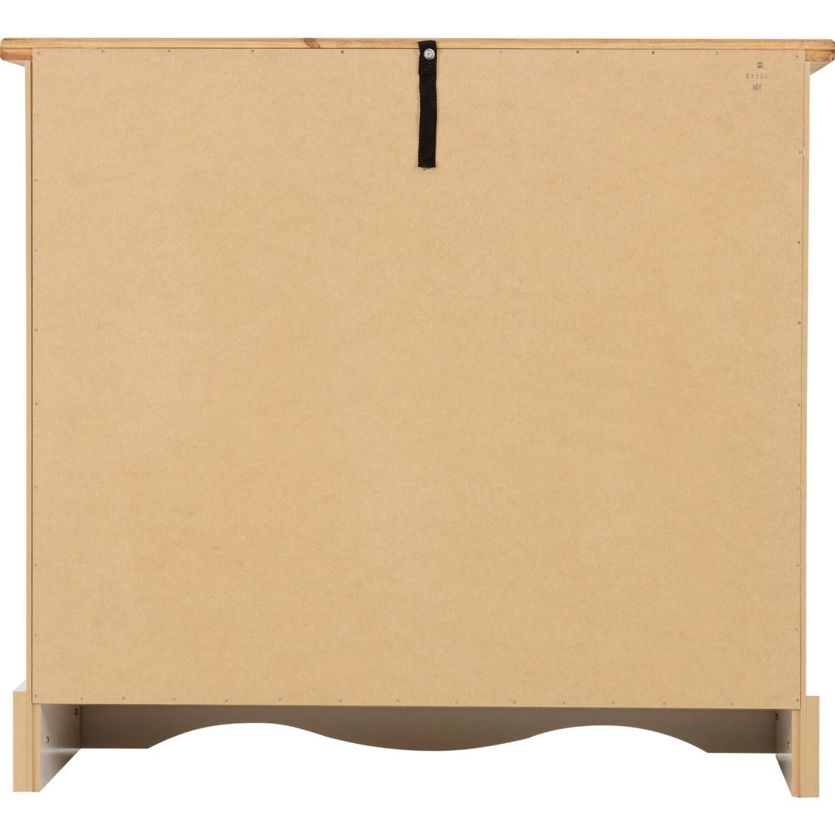 Corona White 1 Door 4 Drawer Sideboard - White and distressed Waxed Pine – image 6