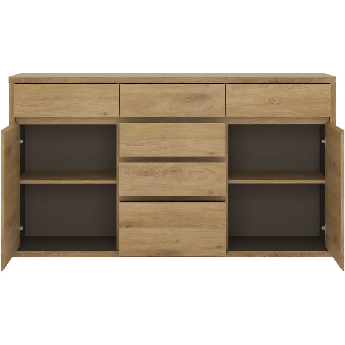 Shetland 2 Door 6 Drawer Chest - Oak – image 4