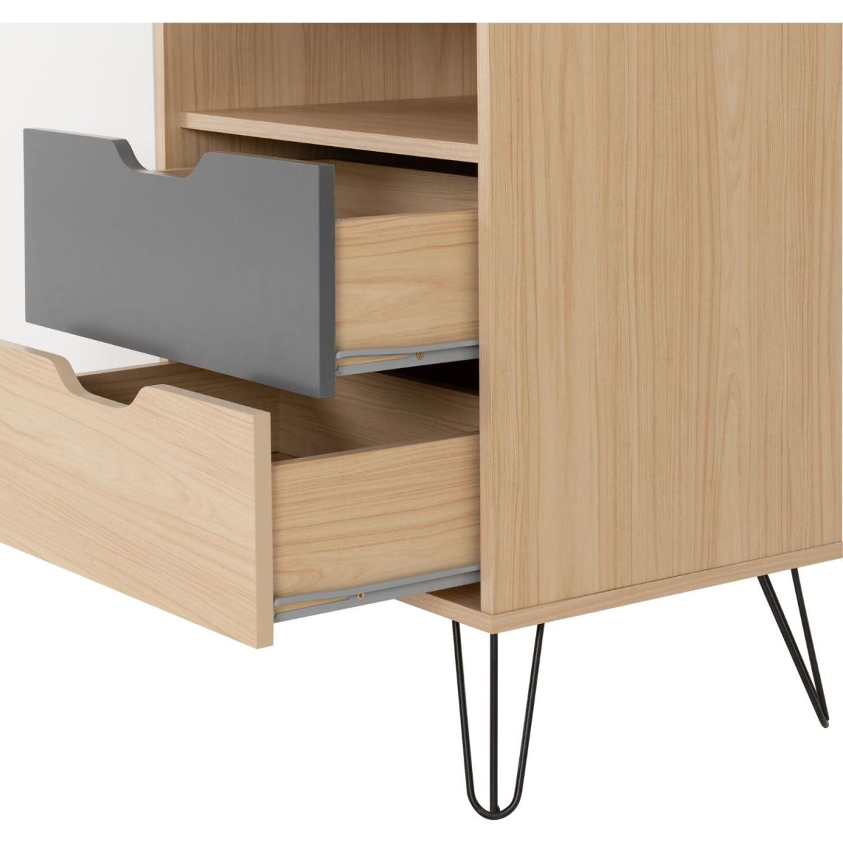 Bergen Two Door Two Drawer Sideboard - Oak white grey – image 3