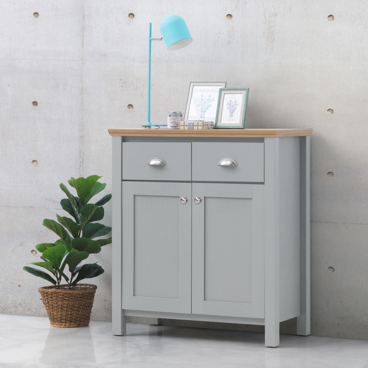 Eaton Compact 2 Door 2 Drawer Sideboard  - Grey – image 2