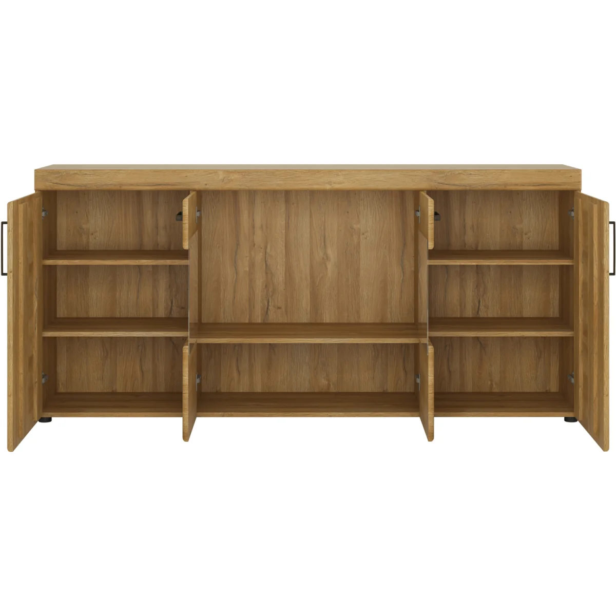 Cortina 4 Door Wide Glazed Sideboard in Grandson Oak - Grandson Oak – image 3
